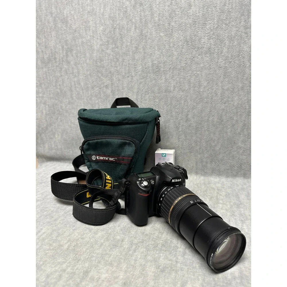 Nikon D50 DSLR Camera Kit Tamron 18-200mm XR Di II Lens Tamrac Bag Kit